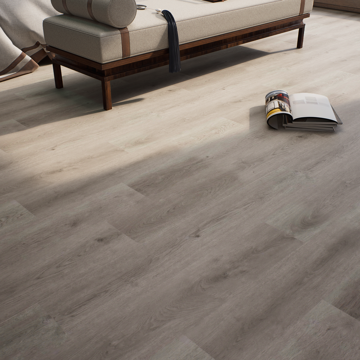 Luxury Vinyl Plank - Los Alamos With Square Edge - 4' x 7-1/4" x 2mm, 6 Mil Wear Layer -  District collection (48.33 Sq. Ft./Box)