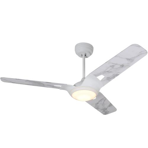 Innovator White/Marble Pattern Finish/White Marble 3 Blade Smart Ceiling Fan with Dimmable LED Light Kit Works with Remote Control, Wi-Fi apps and Voice control via Google Assistant/Alexa/Siri