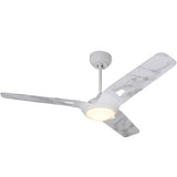 Innovator White/Marble Pattern Finish/White Marble 3 Blade Smart Ceiling Fan with Dimmable LED Light Kit Works with Remote Control, Wi-Fi apps and Voice control via Google Assistant/Alexa/Siri