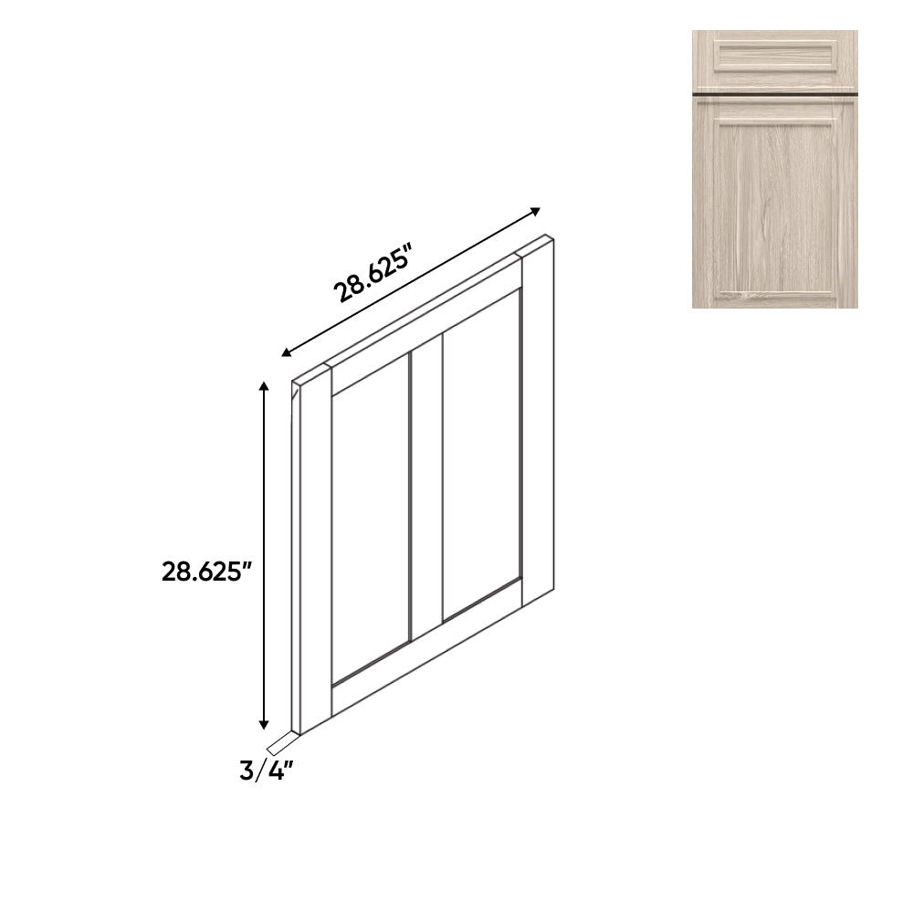 RTA - Elegant Shaker Ivory - 3.75"W x 28.62"H - Matching Base End Panel 2