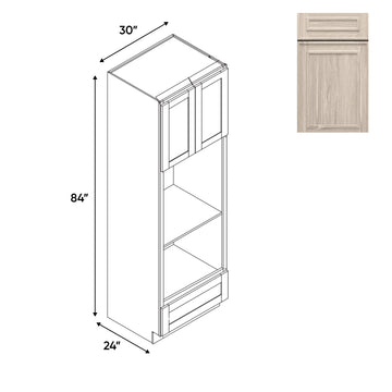 RTA - Elegant Shaker Ivory - Wall Oven Cabinets with 2 Door 1 Drawer - 30