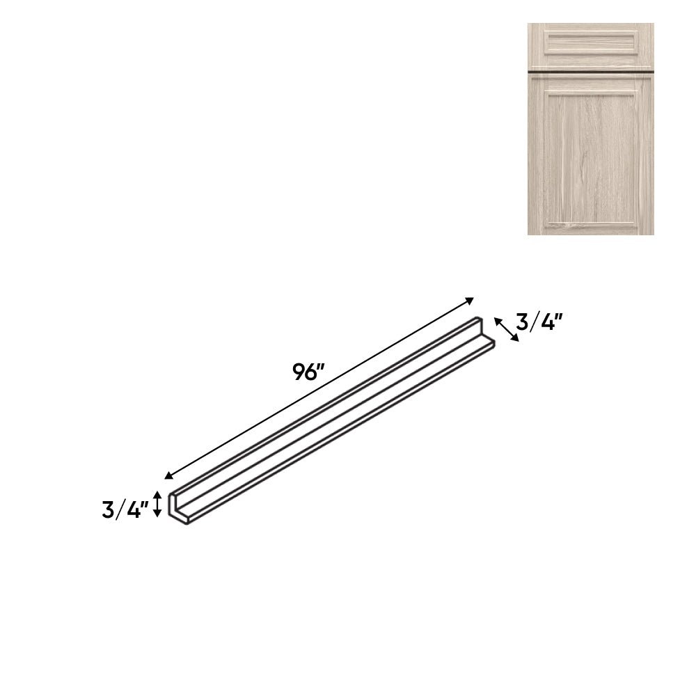 RTA - Elegant Shaker Ivory - Outside Molding - 96"W x 3/4"H x 3/4"D