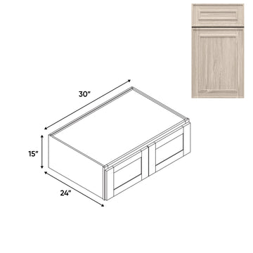 RTA - Elegant Shaker Ivory - Wall High Cabinets with 2 Door - 30