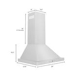 ZLINE 24" Convertible Vent Wall Mount Range Hood in Stainless Steel (KB-24)