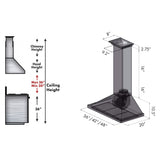 42" ZLINE CrownSound™Ducted Vent Wall Mount Range Hood in Stainless Steel with Built-in Bluetooth Speakers (KBCRN-BT-42)
