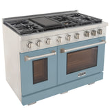 KUCHT Professional 48 in. 6.7 cu. ft. Natural Gas Range Two Ovens - One Convection - with True Simmer Burners