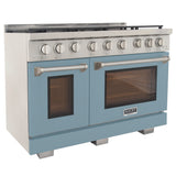 KUCHT Professional 48 in. 6.7 cu. ft. Natural Gas Range Two Ovens - One Convection - with True Simmer Burners