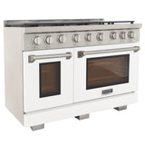 KUCHT Professional 48 in. 6.7 cu. ft. Natural Gas Range Two Ovens - One Convection - with True Simmer Burners