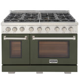 KUCHT Professional 48 in. 6.7 cu. ft. Propane Gas Range Two Ovens - One Convection - with True Simmer Burners