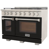 KUCHT Professional 48 in. 6.7 cu. ft. Natural Gas Range Two Ovens - One Convection - with True Simmer Burners