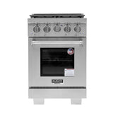 KUCHT Professional 24 in. 2.5 cu. ft. Gas Range and Convection Oven in Stainless Steel with True Simmer Burners