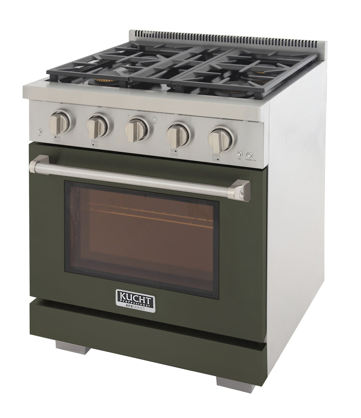 KUCHT Professional 30 in. 4.2 cu. ft. Natural Gas Range and Convection Oven with True Simmer Burners