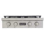 KUCHT Professional 30 in. Natural Gas Range Top with Sealed Burners Stainless Steel
