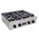 KUCHT Professional 30 in. Natural Gas Range Top with Sealed Burners Stainless Steel