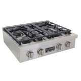 KUCHT Professional 30 in. Natural Gas Range Top with Sealed Burners Stainless Steel
