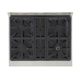KUCHT Professional 30 in. Natural Gas Range Top with Sealed Burners Stainless Steel