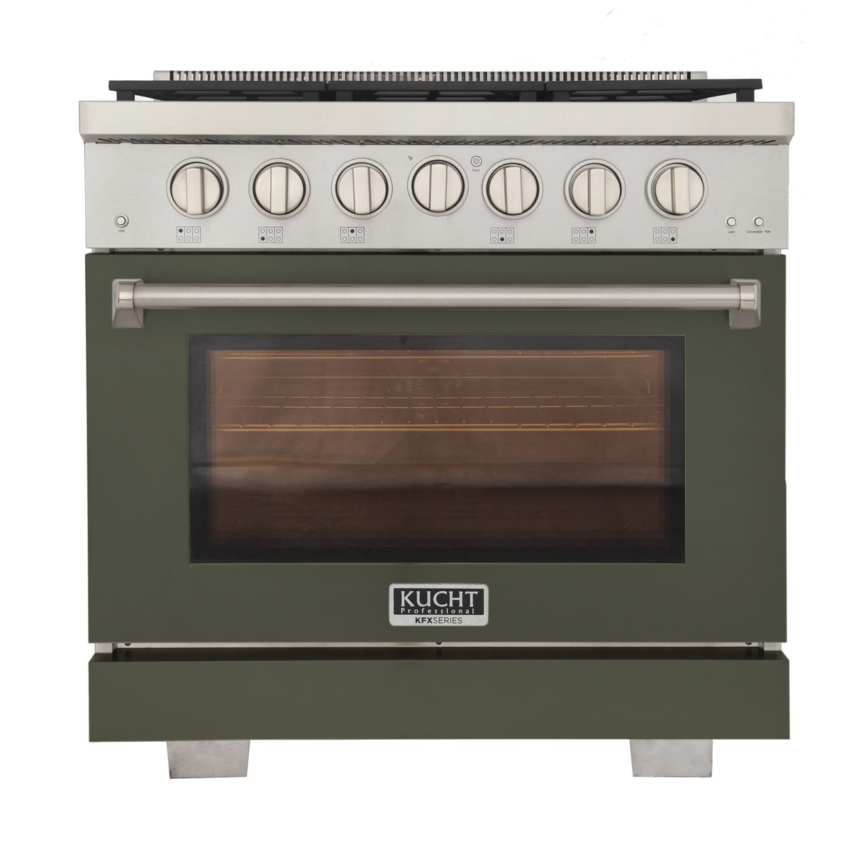 KUCHT Professional 36 in. 5.2 cu. ft. Propane Gas Range with Sealed Burners and Convection Oven