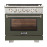 KUCHT Professional 36 in. 5.2 cu. ft. Propane Gas Range with Sealed Burners and Convection Oven