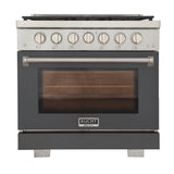 KUCHT Professional 36 in. 5.2 cu. ft. Natural Gas Range and Convection Oven with True Simmer Burners