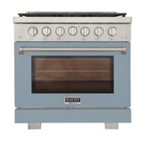 KUCHT Professional 36 in. 5.2 cu. ft. Natural Gas Range and Convection Oven with True Simmer Burners