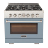 KUCHT Professional 36 in. 5.2 cu. ft. Propane Gas Range and Convection Oven with True Simmer Burners
