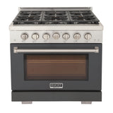 KUCHT Professional 36 in. 5.2 cu. ft. Propane Gas Range with Sealed Burners and Convection Oven