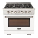 KUCHT Professional 36 in. 5.2 cu. ft. Natural Gas Range with Sealed Burners and Convection Oven