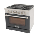 KUCHT Professional 36 in. 5.2 cu. ft. Natural Gas Range and Convection Oven with True Simmer Burners