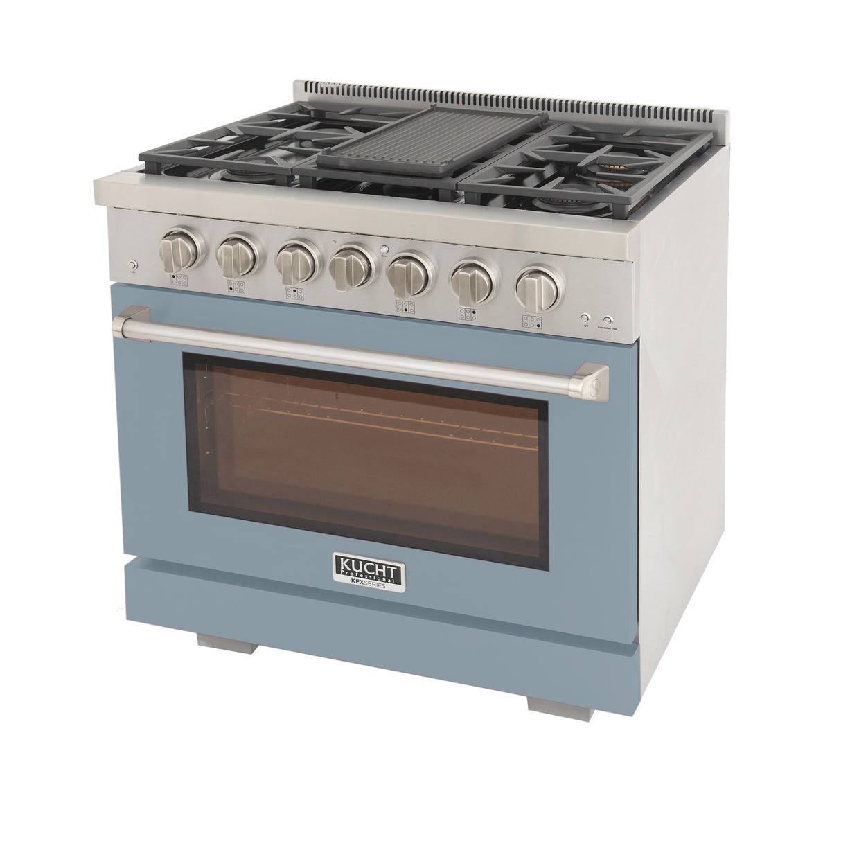 KUCHT Professional 36 in. 5.2 cu. ft. Propane Gas Range with Sealed Burners and Convection Oven