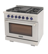 KUCHT Professional 36 in. 5.2 cu. ft. Propane Gas Range with Sealed Burners and Convection Oven in Stainless Steel With Knobs
