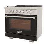 KUCHT Professional 36 in. 5.2 cu. ft. Natural Gas Range with Sealed Burners and Convection Oven