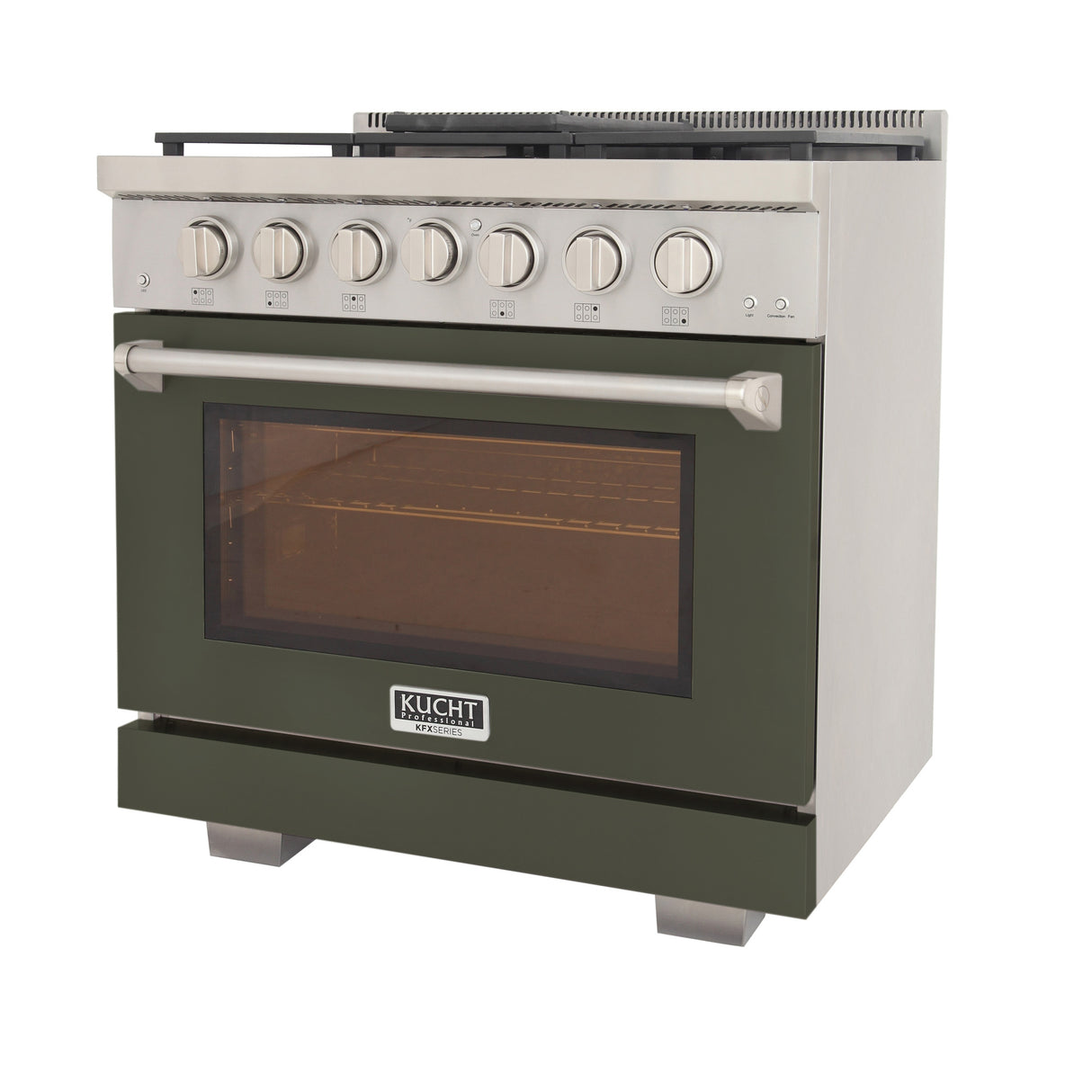 KUCHT Professional 36 in. 5.2 cu. ft. Natural Gas Range with Sealed Burners and Convection Oven