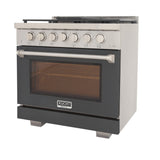 KUCHT Professional 36 in. 5.2 cu. ft. Natural Gas Range and Convection Oven with True Simmer Burners