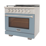 KUCHT Professional 36 in. 5.2 cu. ft. Natural Gas Range and Convection Oven with True Simmer Burners