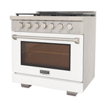 KUCHT Professional 36 in. 5.2 cu. ft. Natural Gas Range and Convection Oven with True Simmer Burners