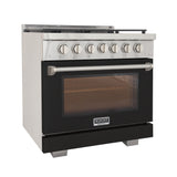 KUCHT Professional 36 in. 5.2 cu. ft. Natural Gas Range with Sealed Burners and Convection Oven