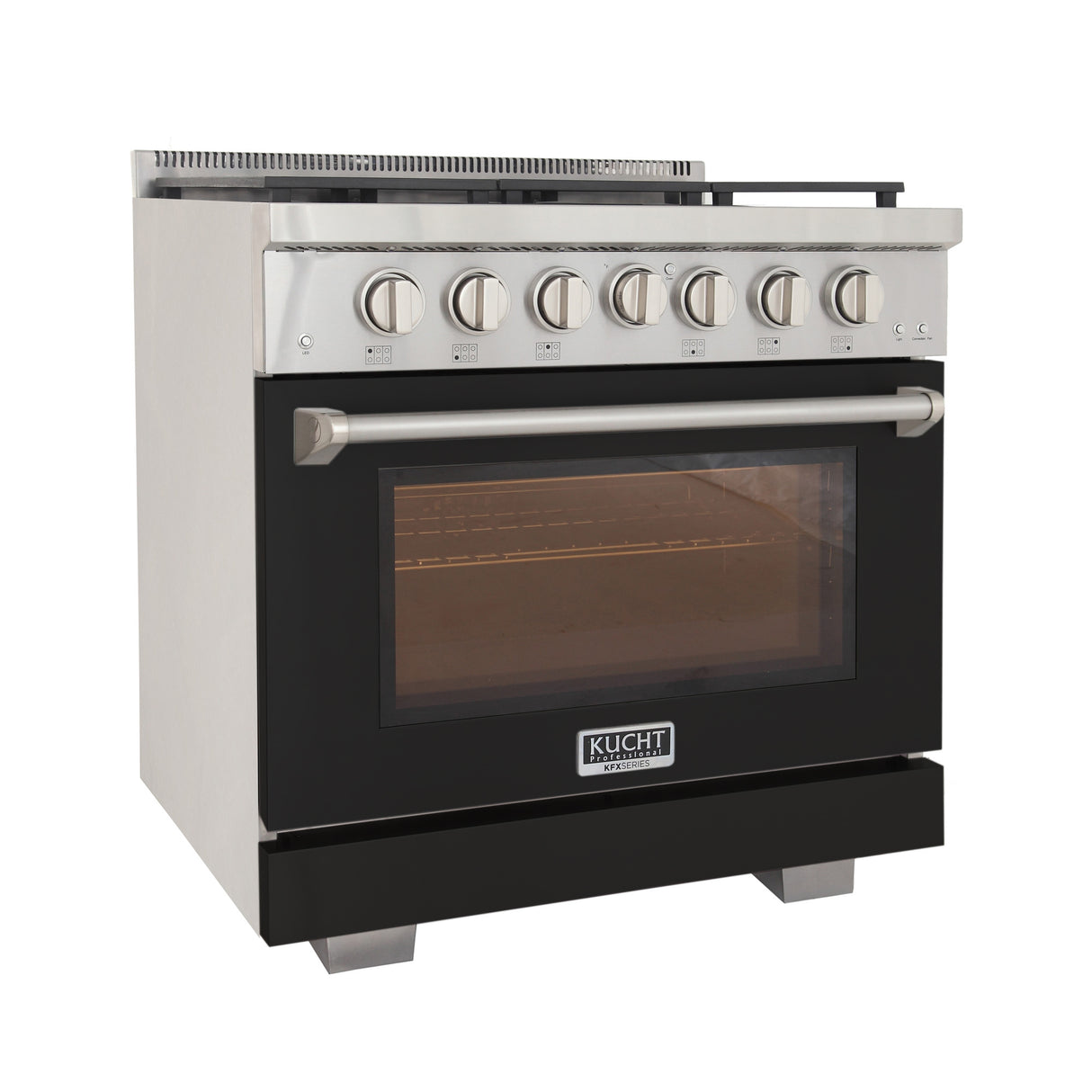 KUCHT Professional 36 in. 5.2 cu. ft. Propane Gas Range with Sealed Burners and Convection Oven