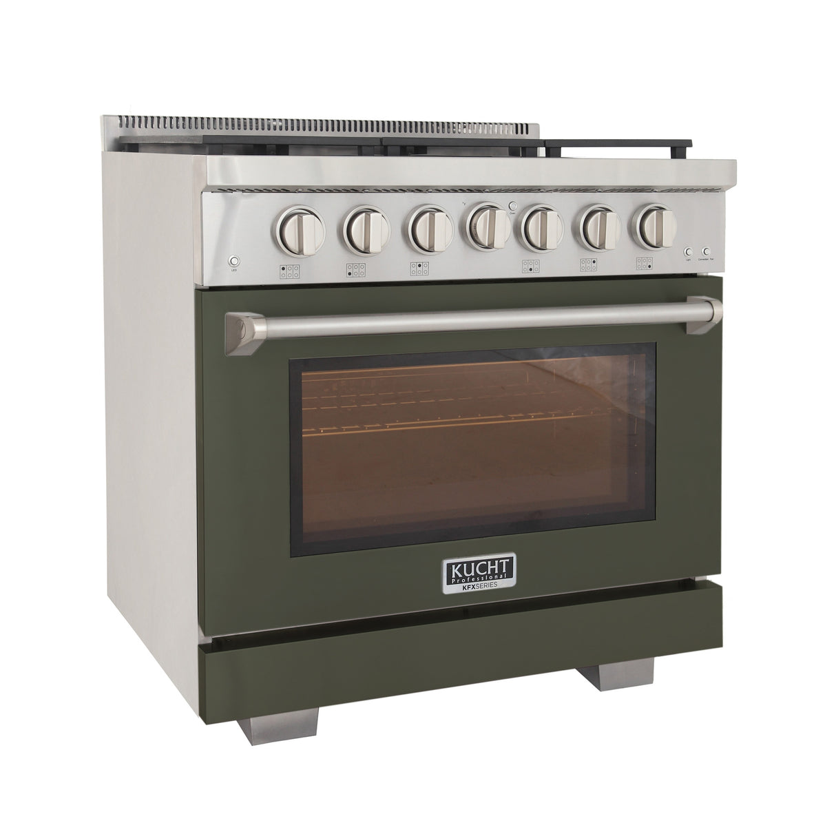 KUCHT Professional 36 in. 5.2 cu. ft. Propane Gas Range with Sealed Burners and Convection Oven