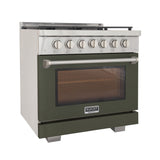 KUCHT Professional 36 in. 5.2 cu. ft. Natural Gas Range with Sealed Burners and Convection Oven