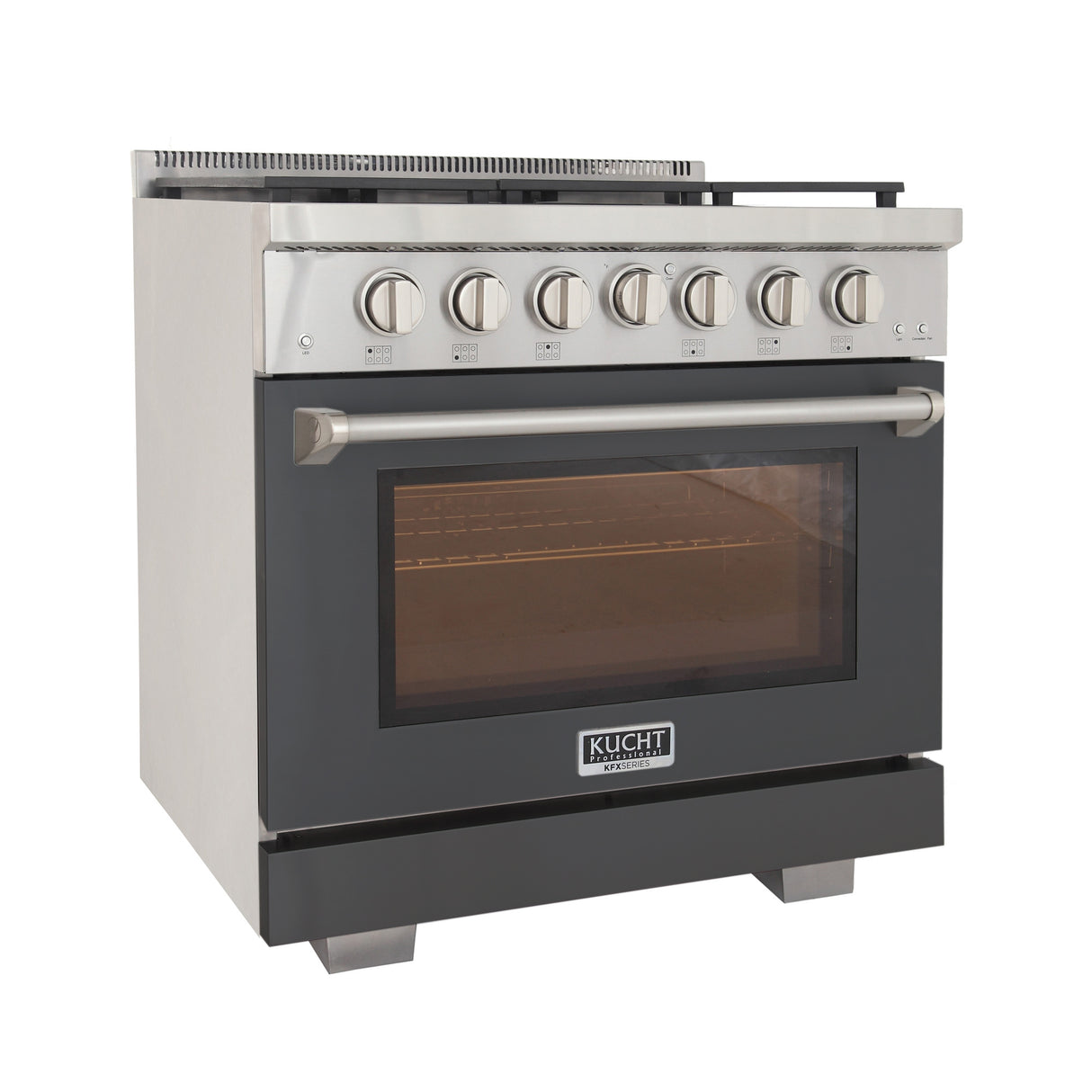 KUCHT Professional 36 in. 5.2 cu. ft. Propane Gas Range with Sealed Burners and Convection Oven
