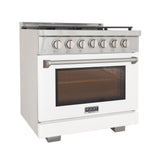 KUCHT Professional 36 in. 5.2 cu. ft. Natural Gas Range and Convection Oven with True Simmer Burners