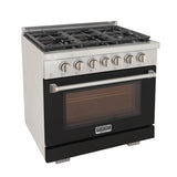 KUCHT Professional 36 in. 5.2 cu. ft. Propane Gas Range with Sealed Burners and Convection Oven