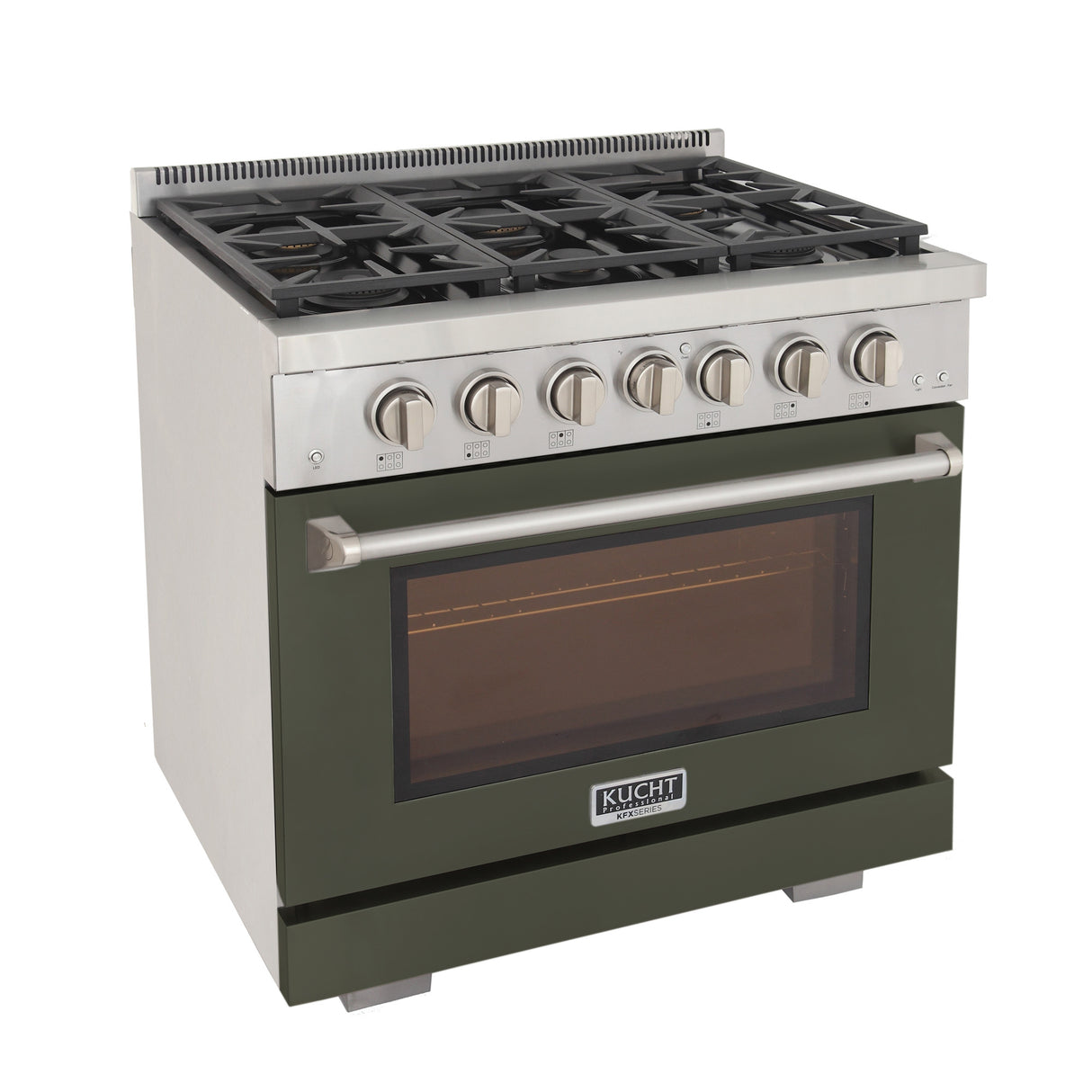 KUCHT Professional 36 in. 5.2 cu. ft. Propane Gas Range with Sealed Burners and Convection Oven