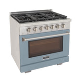 KUCHT Professional 36 in. 5.2 cu. ft. Propane Gas Range with Sealed Burners and Convection Oven
