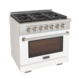 KUCHT Professional 36 in. 5.2 cu. ft. Propane Gas Range with Sealed Burners and Convection Oven