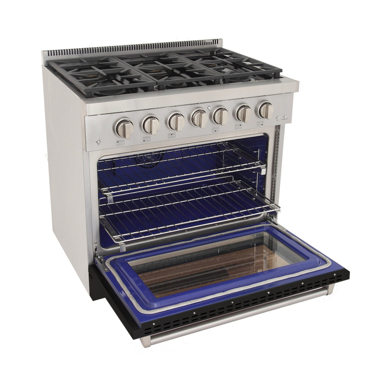 KUCHT Professional 36 in. 5.2 cu. ft. Propane Gas Range with Sealed Burners and Convection Oven