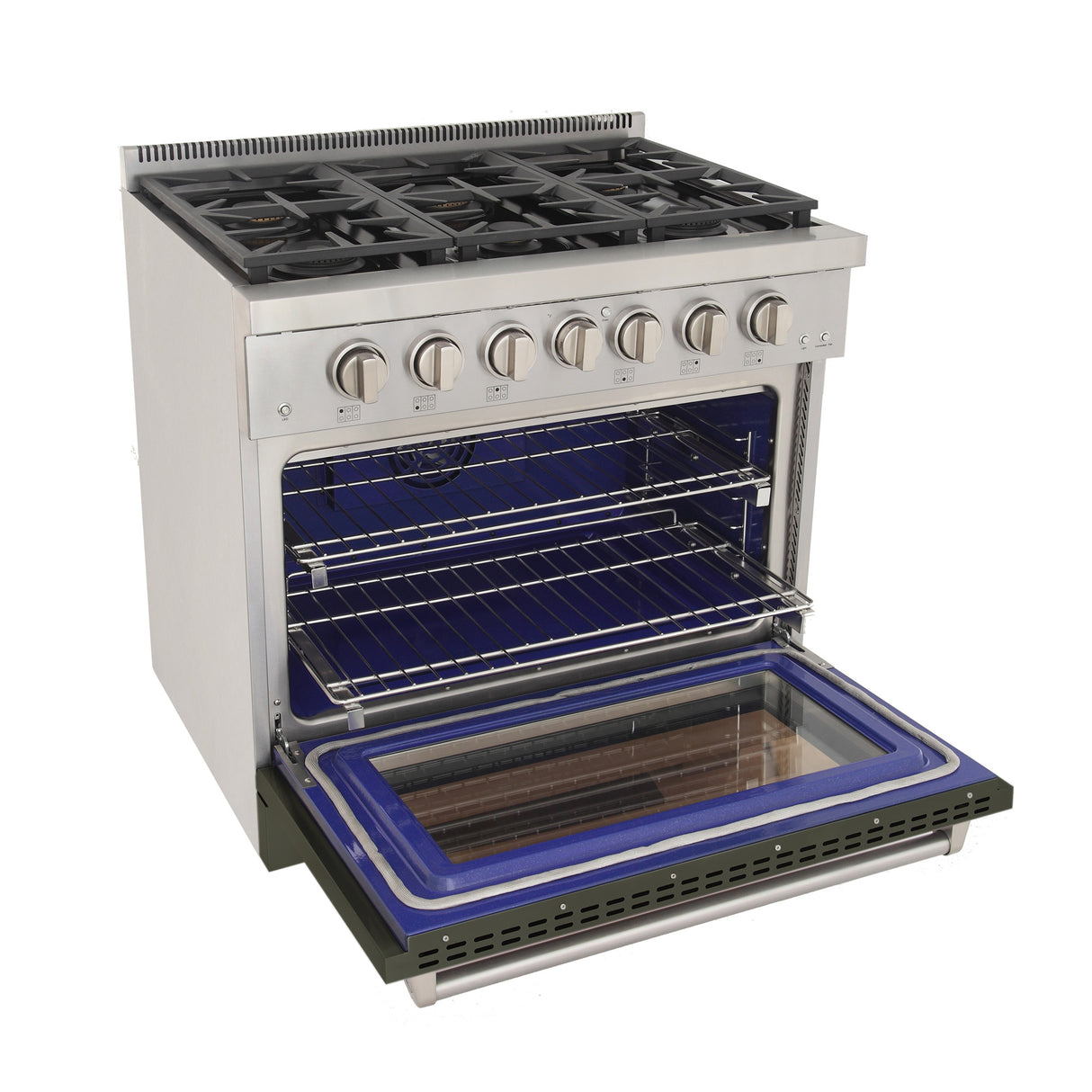KUCHT Professional 36 in. 5.2 cu. ft. Propane Gas Range with Sealed Burners and Convection Oven