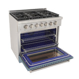 KUCHT Professional 36 in. 5.2 cu. ft. Natural Gas Range with Sealed Burners and Convection Oven