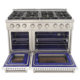 KUCHT Professional 48 in. 6.7 cu. ft. Propane Gas Range with Sealed Burners, Griddle and Two Ovens - One Convection