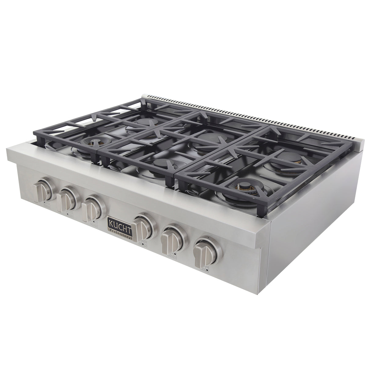 KUCHT Professional 36 in. Propane Gas Range Top with Sealed Burners in Stainless Steel